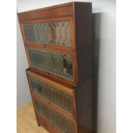 Britischer antiker Mahagoni Bücherschrank Globe Wernicke ca 1920
