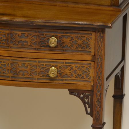 Edwardianische antike Nussbaum Bücherschränke britisch ca 1900