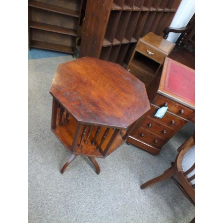 Antikes britisches Revolving Bookcase Bücherschrank Eiche ca 1850