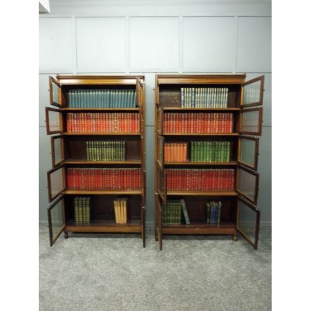 Antike britische Mahagoni Bücherregale edwardianisch ca 1890