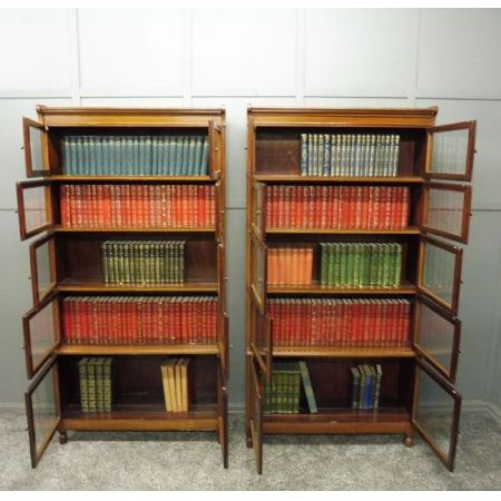 Antike britische Mahagoni Bücherregale edwardianisch ca 1890