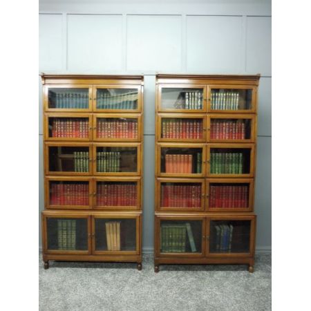 Antike britische Mahagoni Bücherregale edwardianisch ca 1890