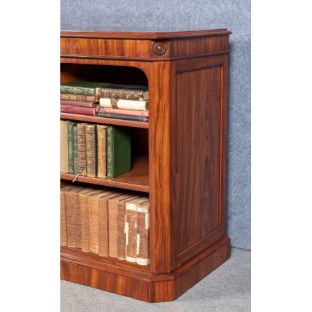 Antiker britischer Breakfront Bücherschrank Massivholz ca 1850