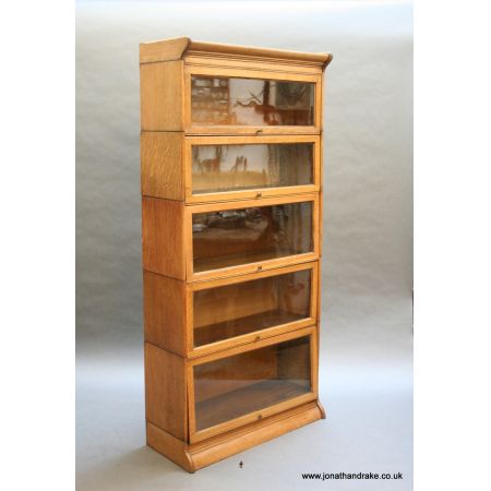 Antiker Globe Wernicke Bücherschrank Eiche britisch ca 1910