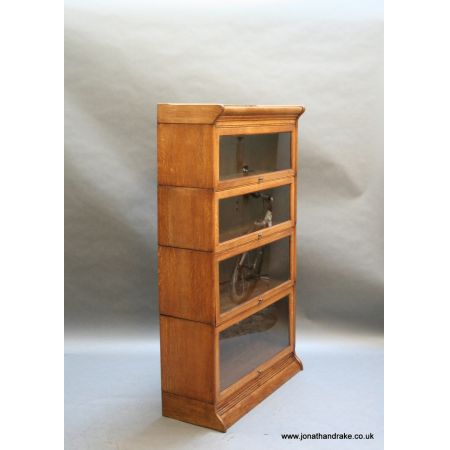 Antiker britischer Globe Wernicke Bücherschrank Eiche ca 1920