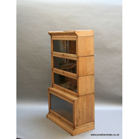 Antikes britisches Globe Wernicke Bücherregal Eiche ca 1920