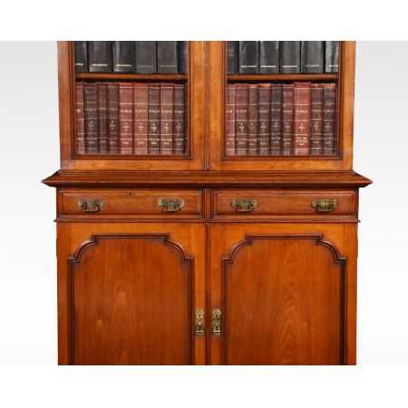 Antiker britischer Nussbaum Bücherschrank ca 19 Jh