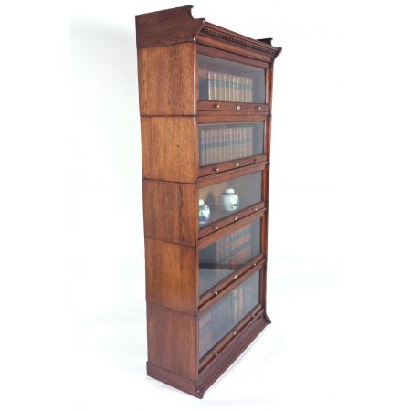 Edwardianischer antiker Eichen Bücherschrank englisch ca 1910