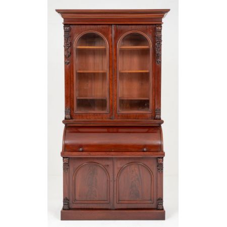 Viktorianischer antiker Mahagoni Bücherschrank englisch ca 1860