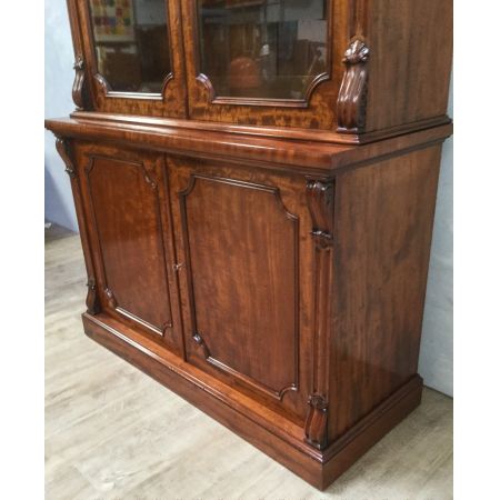 Antiker viktorianischer Mahagoni Bücherschrank britisch ca 1850