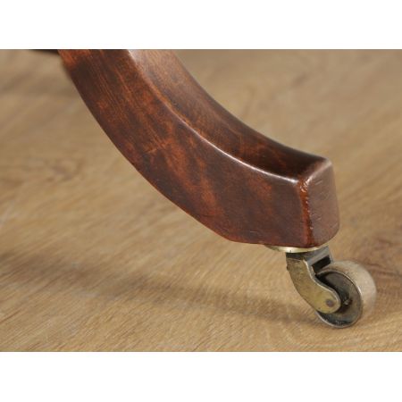 Viktorianischer antiker Nussbaum Bürostuhl Leder ca 1880