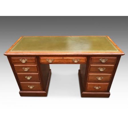Edwardianischer original antiker Mahagoni Schreibtisch englisch ca 1890