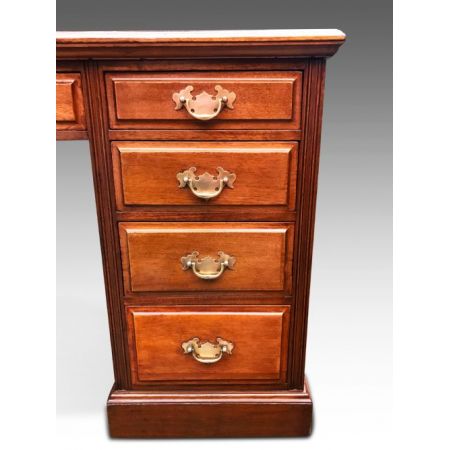 Edwardianischer original antiker Mahagoni Schreibtisch englisch ca 1890