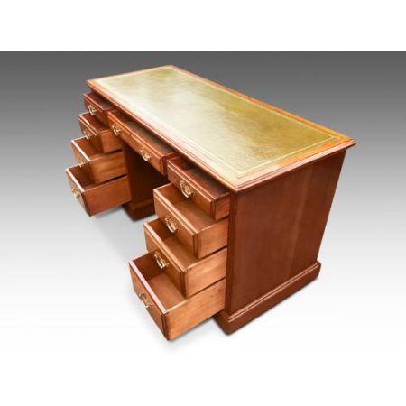 Edwardianischer original antiker Mahagoni Schreibtisch englisch ca 1890