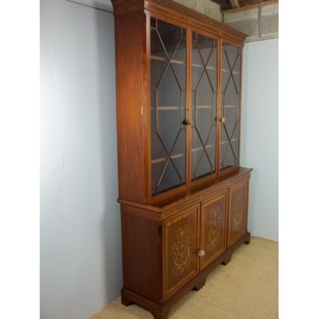 Antiker britischer Mahagoni Bücherschrank ca 1895