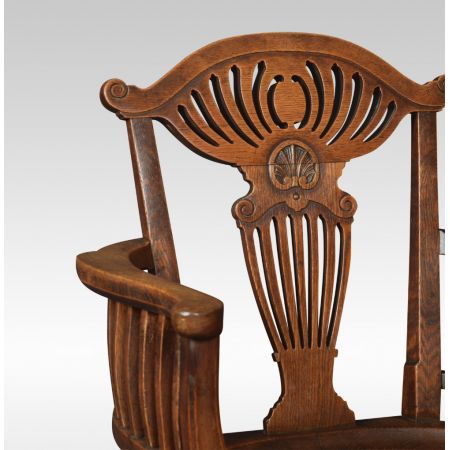 Antiker britischer Eichen Schreibtisch ca 1900