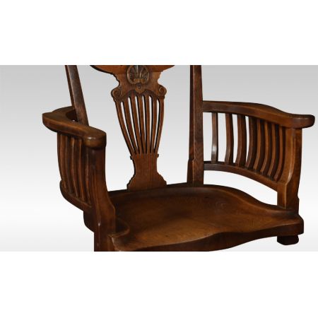 Antiker britischer Eichen Schreibtisch ca 1900