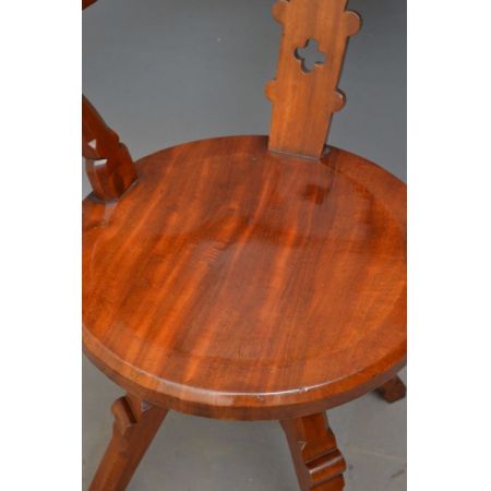 Viktorianischer antiker Mahagoni Bürostuhl englisch ca 1870