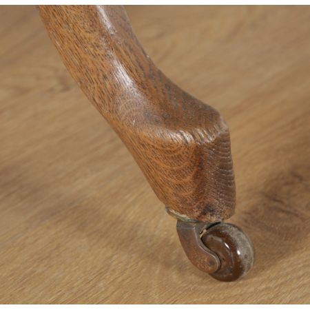 Viktorianischer antiker Eichen Bürostuhl Drehstuhl englisch ca 1890