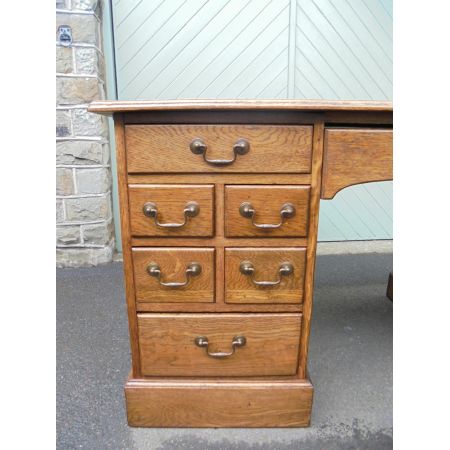 Antiker edwardianischer Eichen Schreibtisch englisch ca 1900