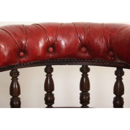 Viktorianischer Antiker drehbarer Mahagoni Stuhl englisch ca. 1870