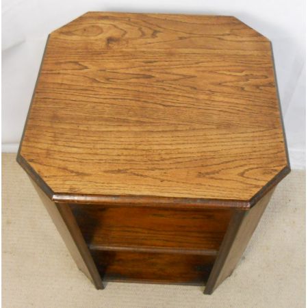 Antikes Englisches kleines Eichen Bücherregal 