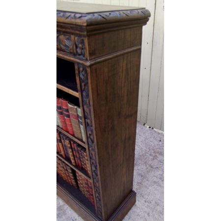 Englischer Antiker geschnitzter Eichen Bücherschrank ca. 19. Jh.