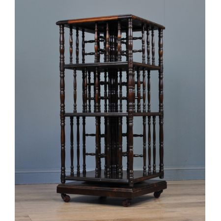 Antikes englisches Mahagoni Revolving Bookcase edwardianisch ca 1910
