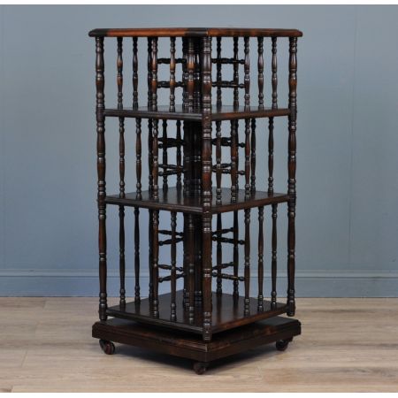 Antikes englisches Mahagoni Revolving Bookcase edwardianisch ca 1910