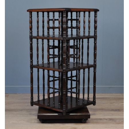 Antikes englisches Mahagoni Revolving Bookcase edwardianisch ca 1910