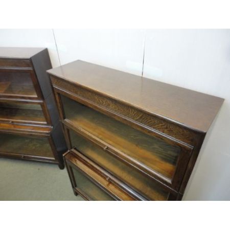 Antike britische Massivholz Bücherschränke ca 1920