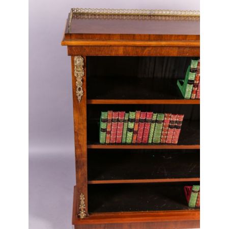 Viktorianisches antikes Nussbaum Bücherregal englisch ca 1860