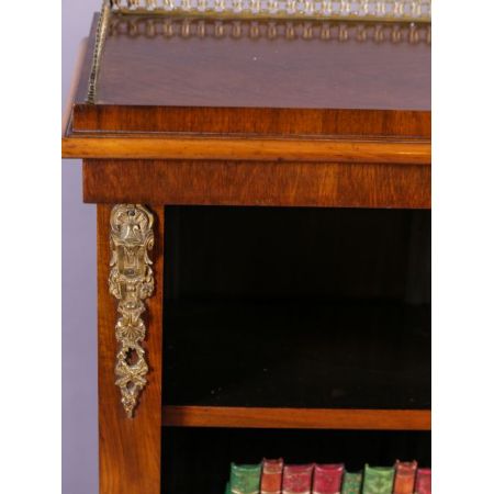 Viktorianisches antikes Nussbaum Bücherregal englisch ca 1860