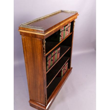 Viktorianisches antikes Nussbaum Bücherregal englisch ca 1860