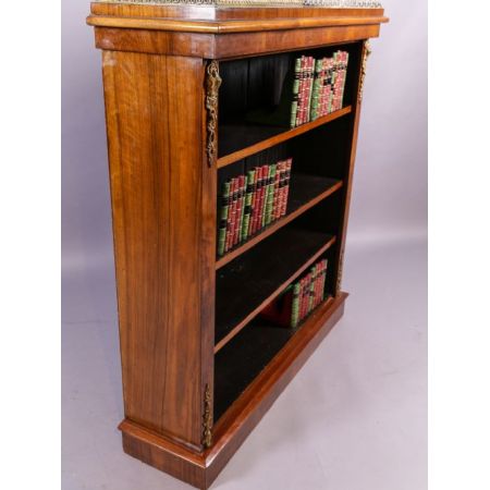 Viktorianisches antikes Nussbaum Bücherregal englisch ca 1860