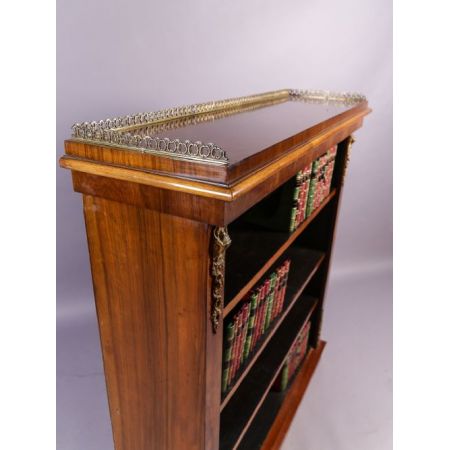 Viktorianisches antikes Nussbaum Bücherregal englisch ca 1860