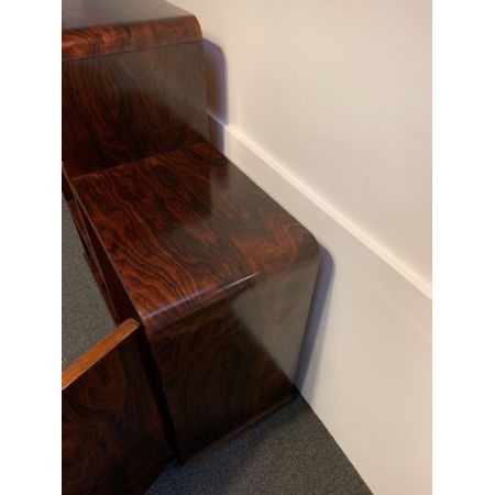 Antiker Art Deco Schrank Palisander Bücherschrank britisch ca 1930