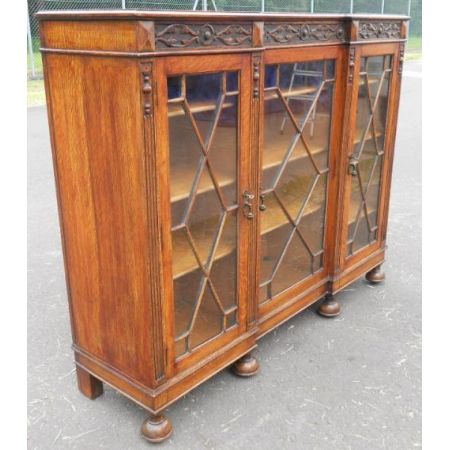 Antiker britischer Eichen Bücherschrank ca 1920