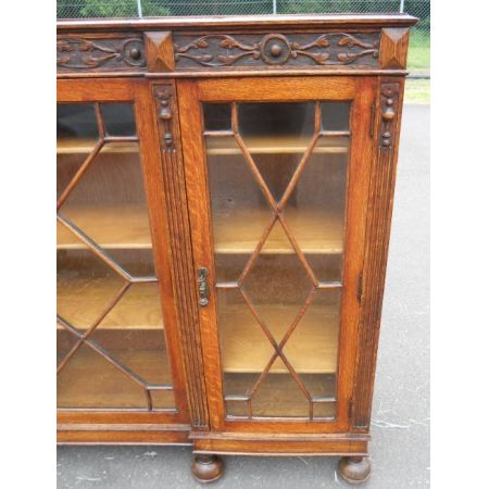 Antiker britischer Eichen Bücherschrank ca 1920