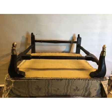 Viktorianischer antiker Sessel Ohrensessel Stoff britisch ca 1880