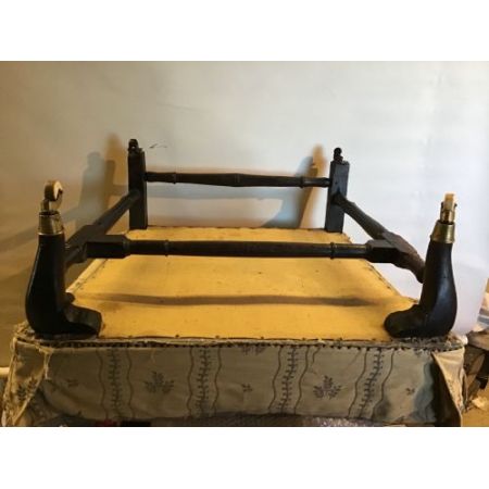 Viktorianischer antiker Sessel Ohrensessel Stoff britisch ca 1880