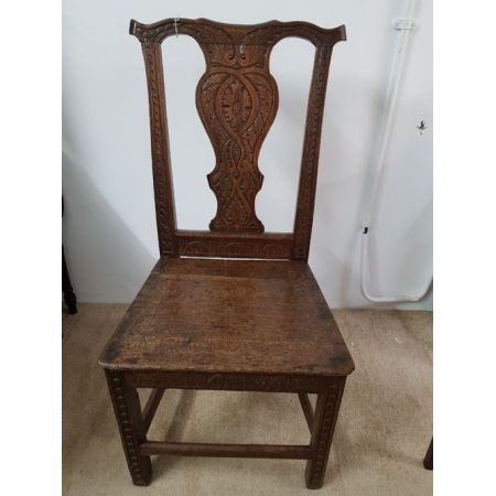 Georgianischer antiker Ulmen Stuhl Landhaus britisch ca 1750