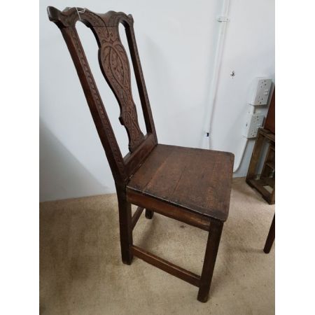 Georgianischer antiker Ulmen Stuhl Landhaus britisch ca 1750