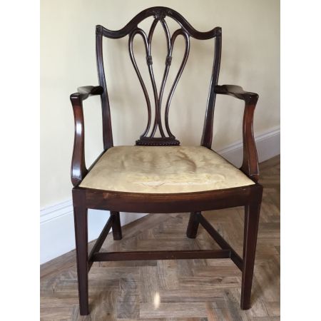 Antiker britischer Mahagoni Stuhl Küchenstuhl edwardianisch ca 1890