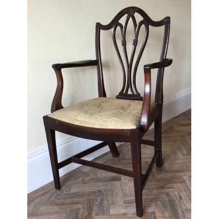 Antiker britischer Mahagoni Stuhl Küchenstuhl edwardianisch ca 1890