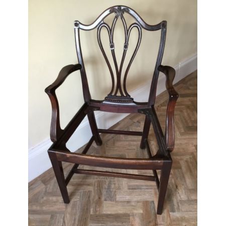 Antiker britischer Mahagoni Stuhl Küchenstuhl edwardianisch ca 1890