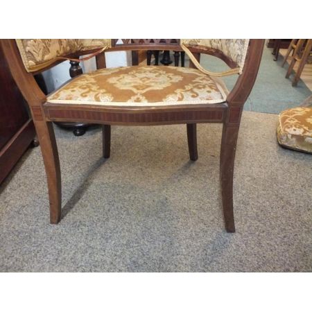 Edwardianischer antiker Mahagoni Stuhl britisch ca 1890