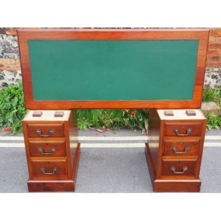 Viktorianischer antiker Mahagoni Schreibtisch britisch ca 1900