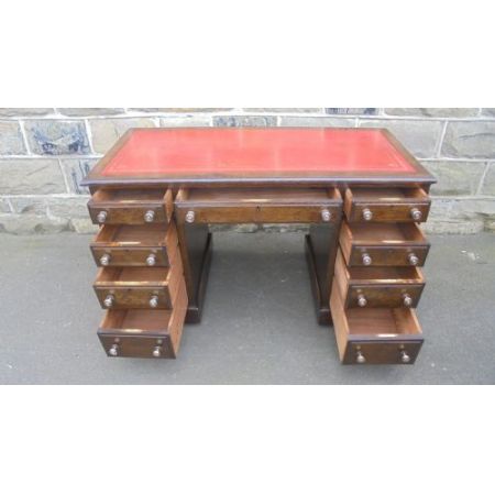 Antiker britischer Eichen Schreibtisch ca 1880