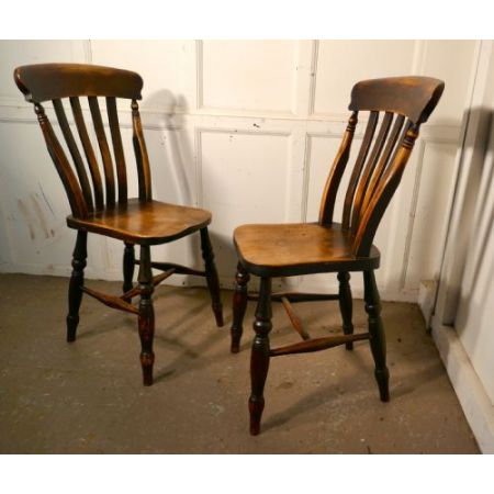 Antike viktorianische Stühle Ulme Buche englisch ca 1880